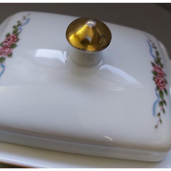 Vintage Bareuther Waldsassen Bavaria Butter Dish with Lid, Made in Germany, Pink - Picture 5 of 8